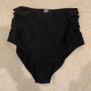 Aerie high waisted black bathing suit bottoms